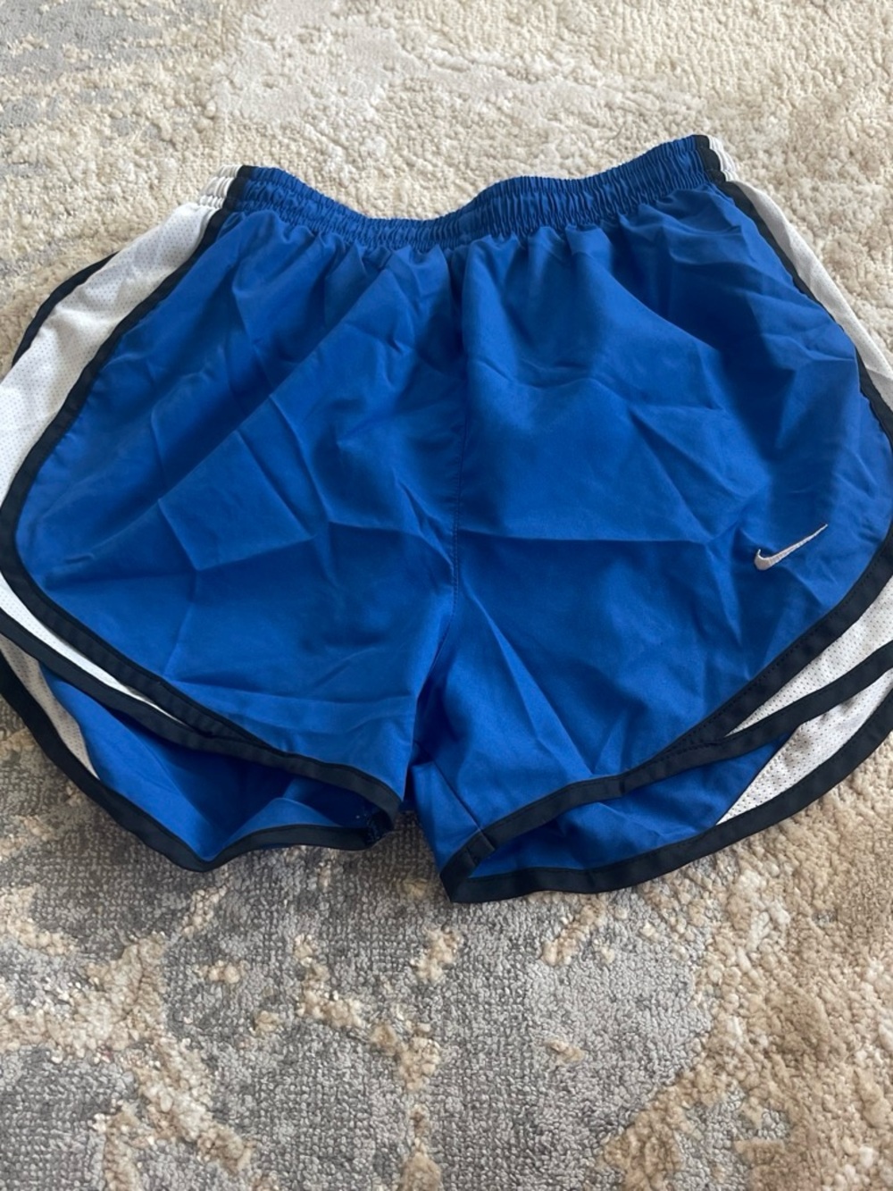 Nike Women’s Royal Blue Athletic Shorts with White Panels
